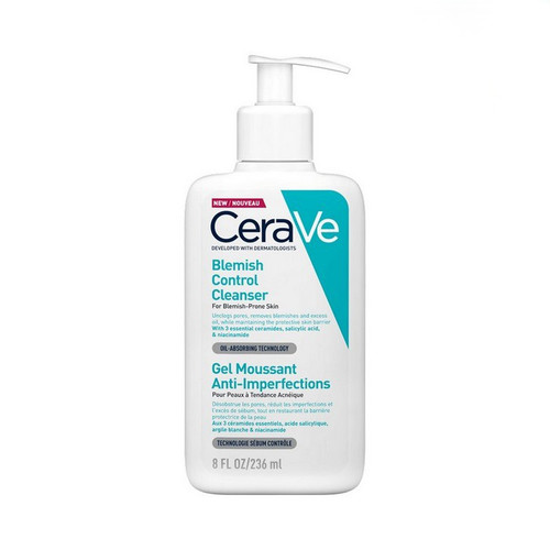 ژل شستشو ضد لک و ضد جوش سراوی Cerave بلمیش کنترل Blemish Control حجم۲۳۶میل و ۴۷۳میل