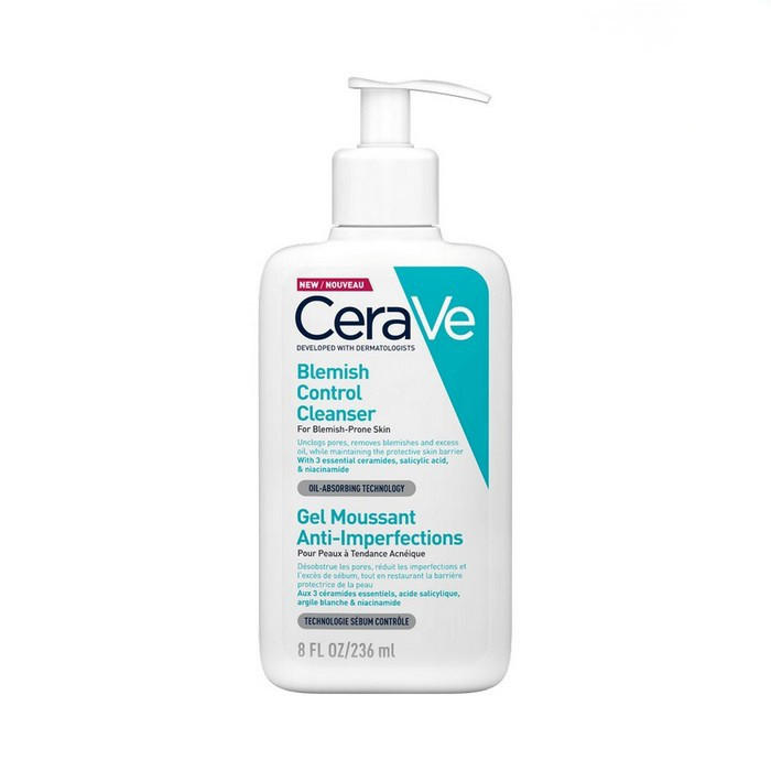 ژل شستشو ضد لک و ضد جوش سراوی Cerave بلمیش کنترل Blemish Control حجم۲۳۶میل و ۴۷۳میل