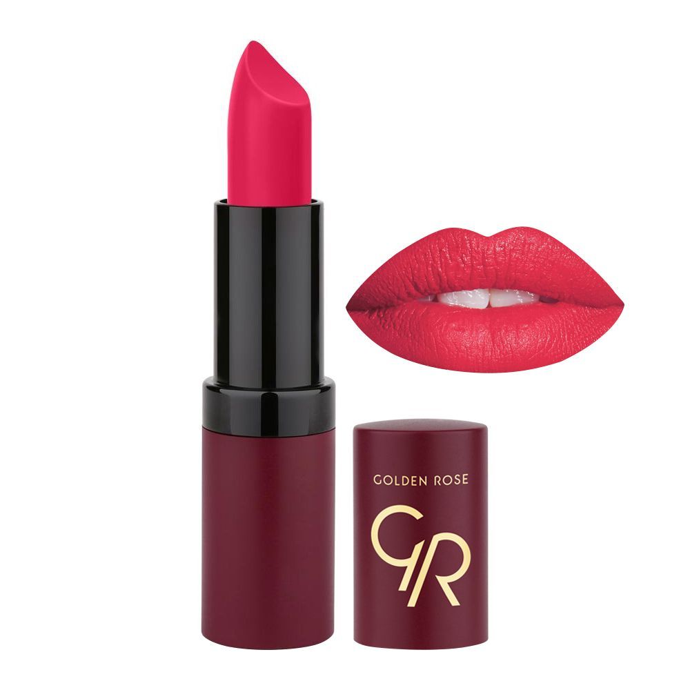 رژ لب جامد مات و مخملی گلدن رز Golden Rose مدل GR Velvet Matte Lipstick