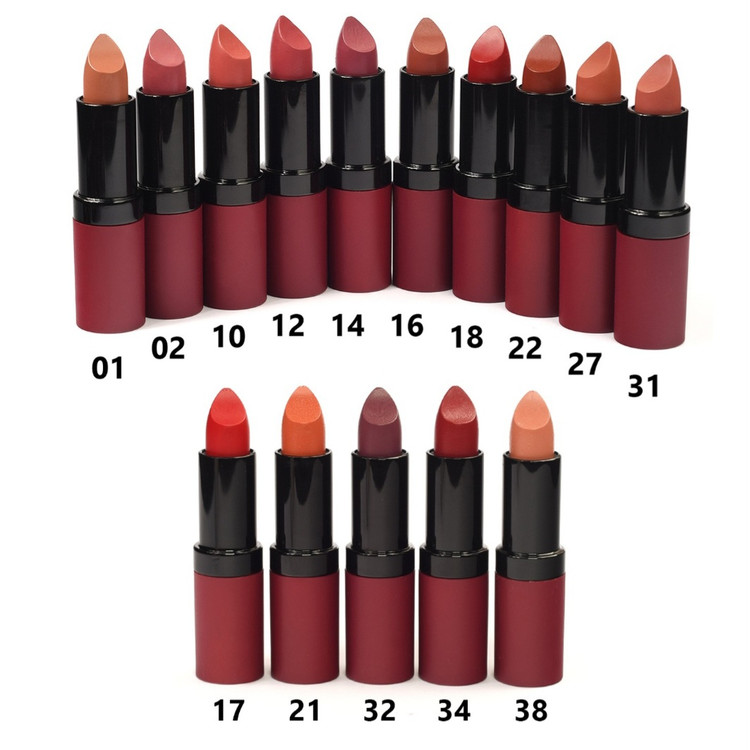 رژ لب جامد مات و مخملی گلدن رز Golden Rose مدل GR Velvet Matte Lipstick
