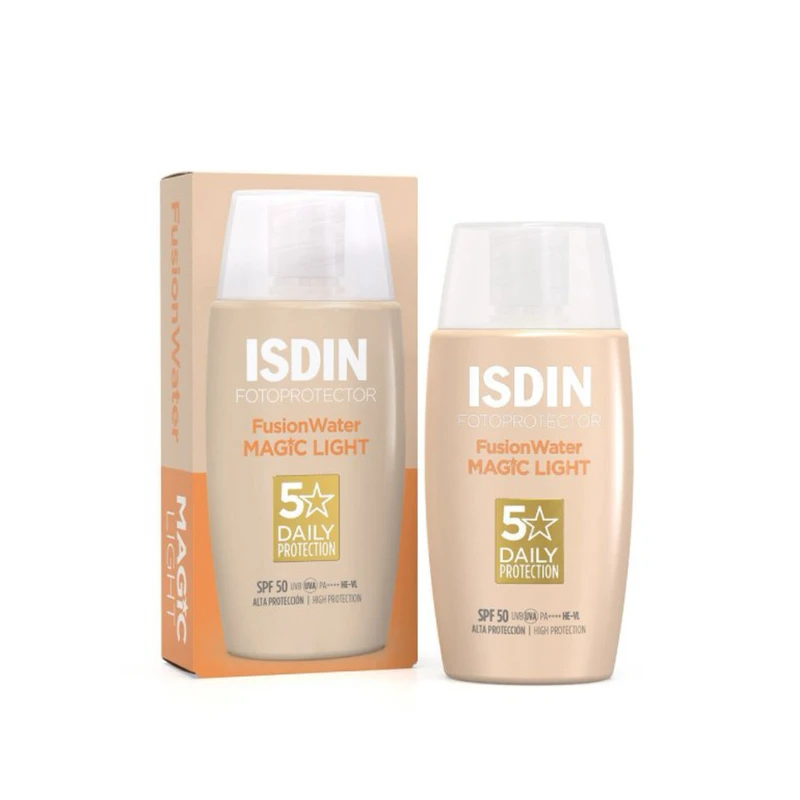 ضدآفتاب فیوژن واتر مجیک رنگ روشن ایزدین SPF50^