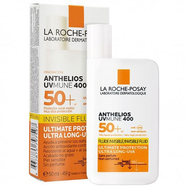 کرم ضد آفتاب فلویید بی رنگ لاروش پوزای 50+ SPF مدل آنتلیوس UVMune 400