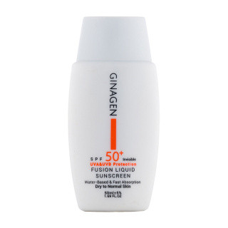کرم ضد آفتاب بی رنگ ژیناژن مدل Fusion Liquid مناسب پوست خشک و نرمال 50 میلی لیتر