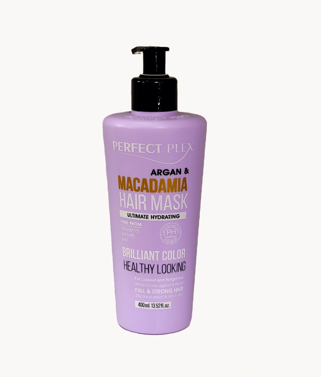 ماسک مو پرفکت پلکس مدل ARGAN MACADMIA مناسب انواع مو حجم 400 میلی لیتر