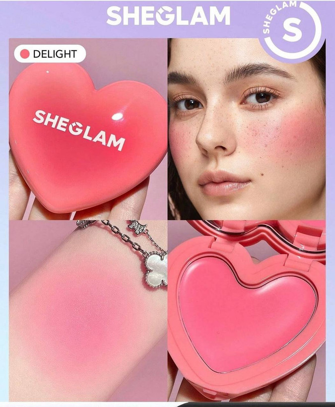 رژگونه کرمی قلبی شیگلم Sheglam مدل Playing Cupid | بافت کرمی و جلوه طبیعی