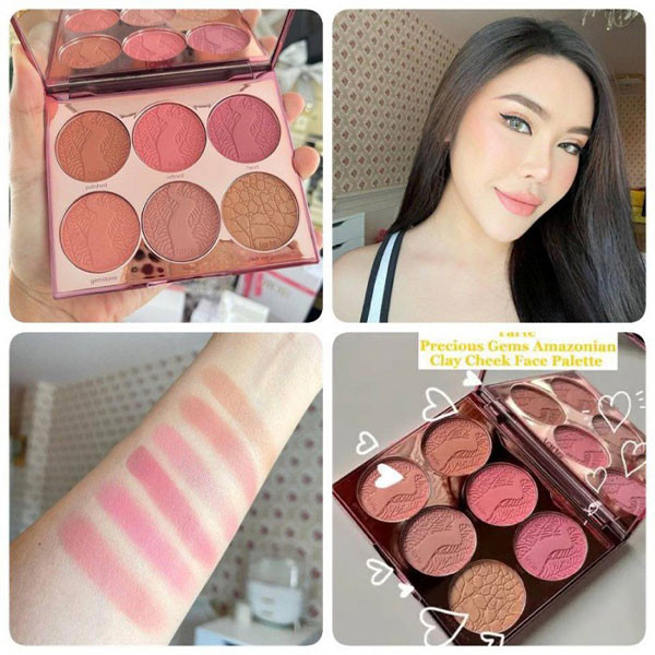 پالت رژگونه و هایلایتر الماسی تارت Tart Precious Gems Amazonian Clay Cheek Palette