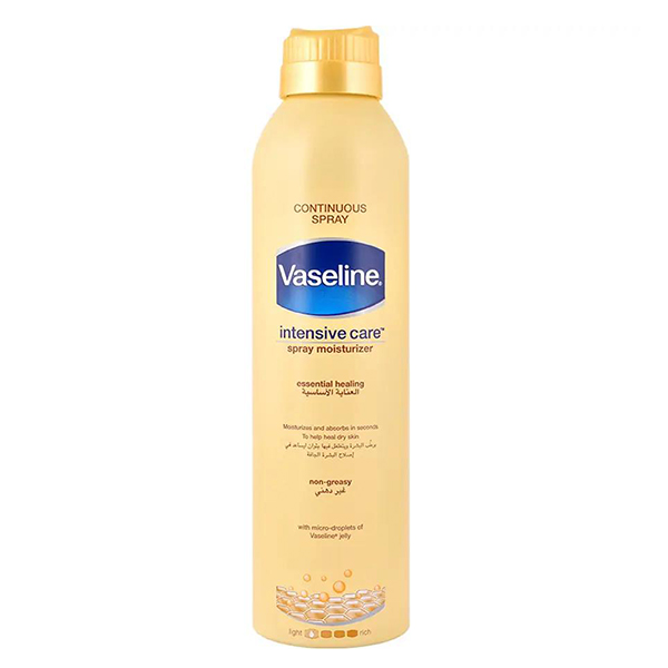 اسپری لوسیون بدن جو دوسر وازلین Vaseline Intensive Care Essential Healing Moisturizer Spray 190Ml