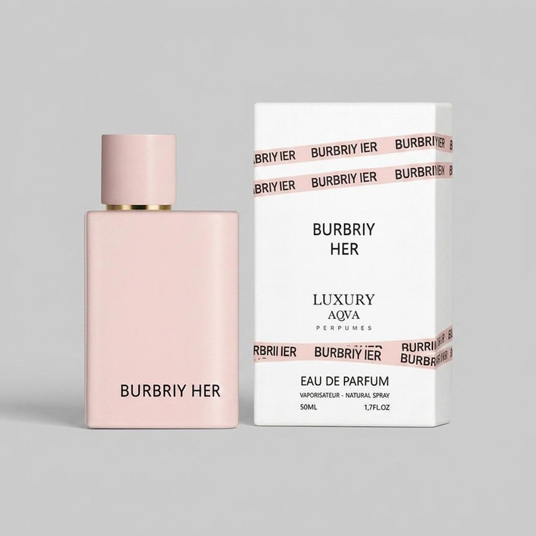 ادوپرفیوم زنانه لاکچری آکوا مدل BURBBRIY HER با رایحه گرم حجم 50 میلیلیتر