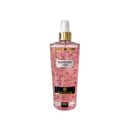 بادی اسپلش زنانه وودلایک مدل BURBERRY HER رایحه باربری هر حجم 250 میل