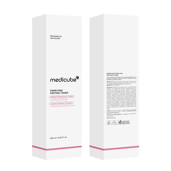 تونر تسکین دهنده و روشن کننده سیکا مدی کیوب Medicube Pdrn Pink Cica Soothing Toner 250Ml